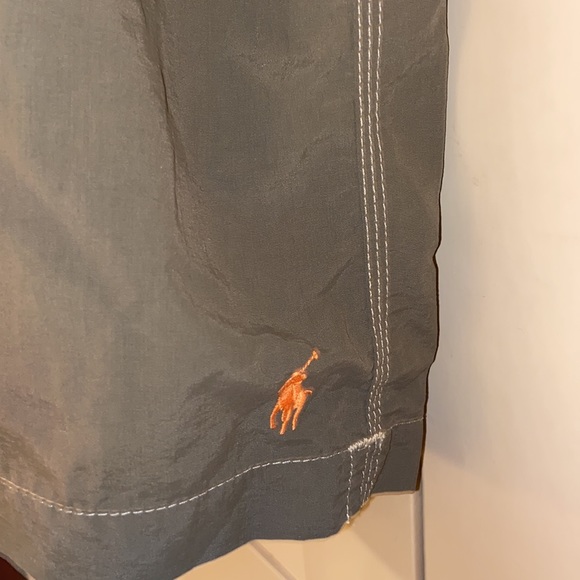 Men’s 3XL Olive w Orange accents and tan piping Polo by Ralph Lauren swim trunks - Picture 2 of 12